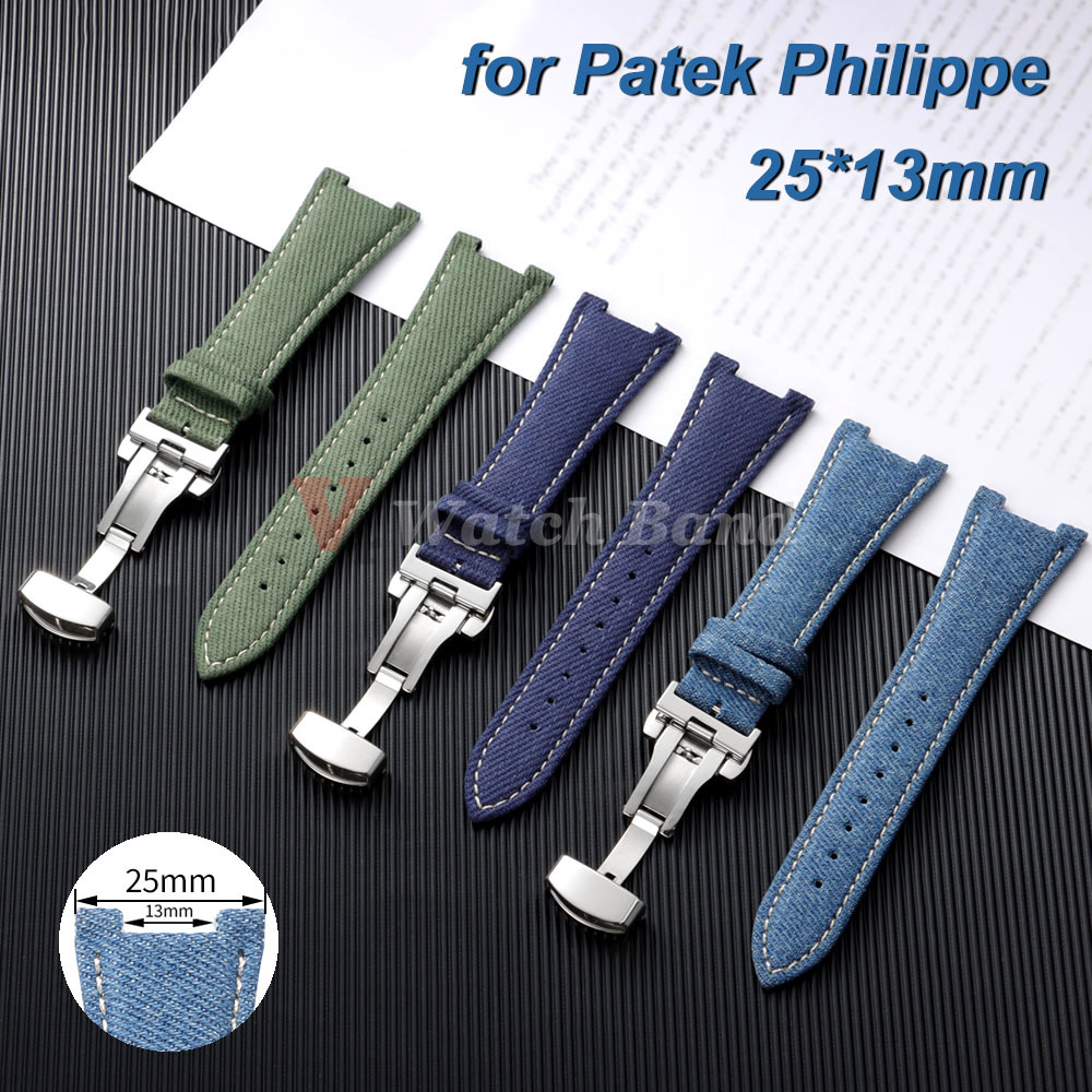 Patek Philippe Watch Aquanaut - Pulseiras de Relógio de Nylon Denim