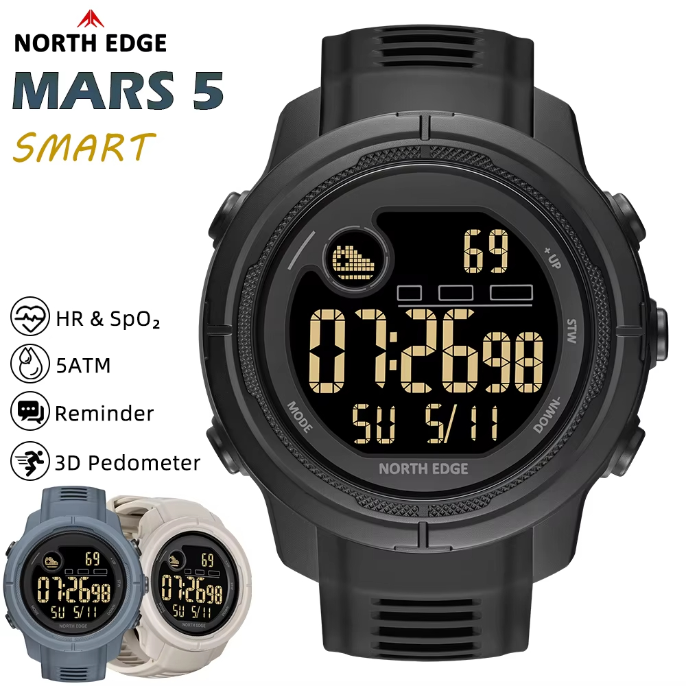 Smartwatch Digital Watches For Men - North edge novo mars 5 relógio