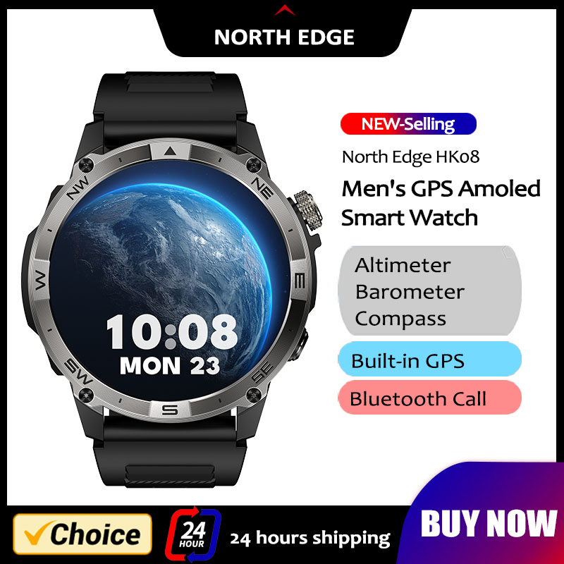 Altimeter Compass Watch - North edge gps esportes relógio inteligente