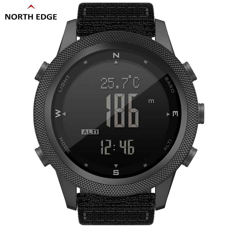 Altimeter Compass Watch - NORTE EDGE-Relógio Digital Masculino, Altímetro, Barômetro,