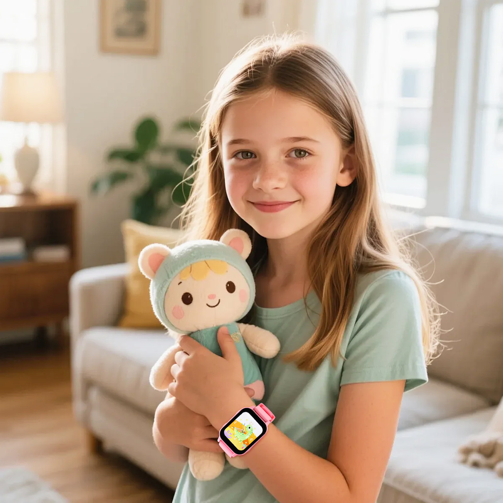 Smartwatch Pink Watches For Kids - Relógio Inteligente Infantil com Jogos, Relógio