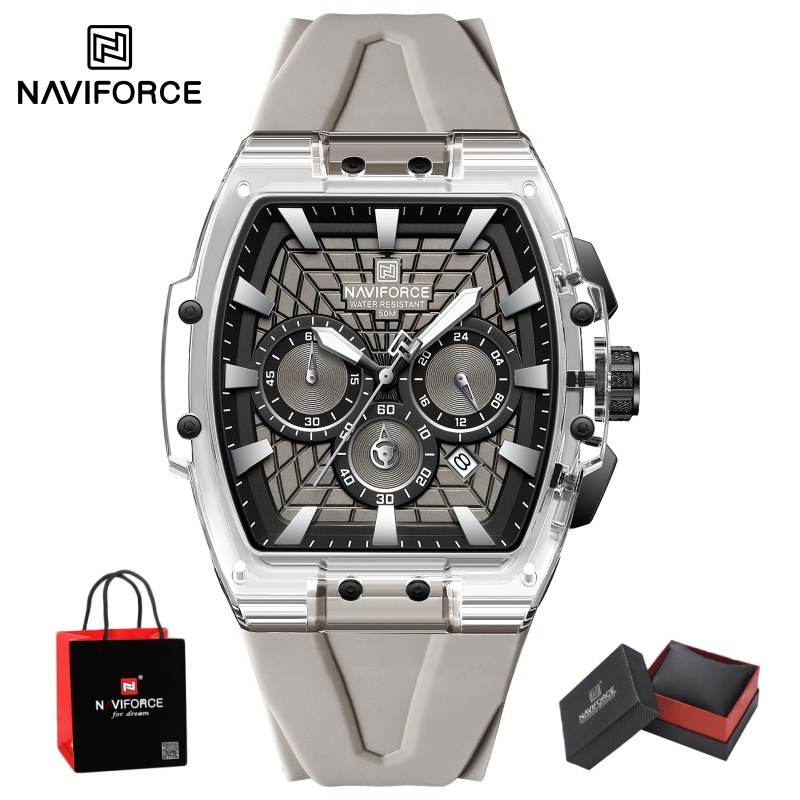 Chronograph Sport Watch - Relógios Esportivos Masculinos NAVIFORCE 5ATM à