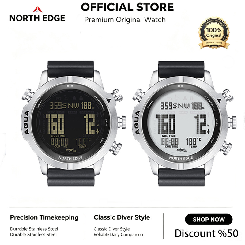 Altimeter Compass Watch - Relógio Digital Masculino NORTH EDGE, Relógio