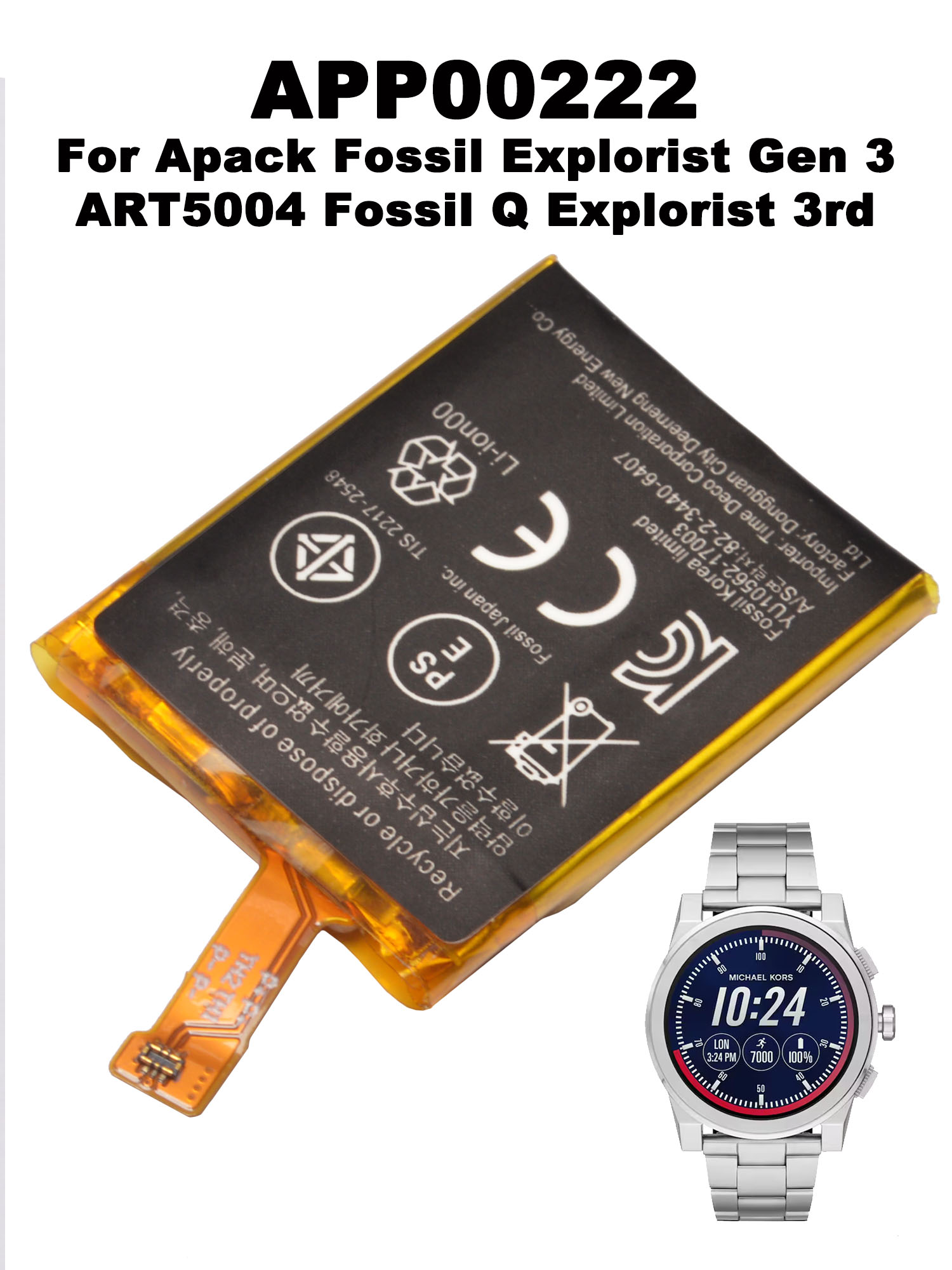 Bateria de substituição 3.8V 3 - Smartwatch Watches Michael Kors avaliação e preço