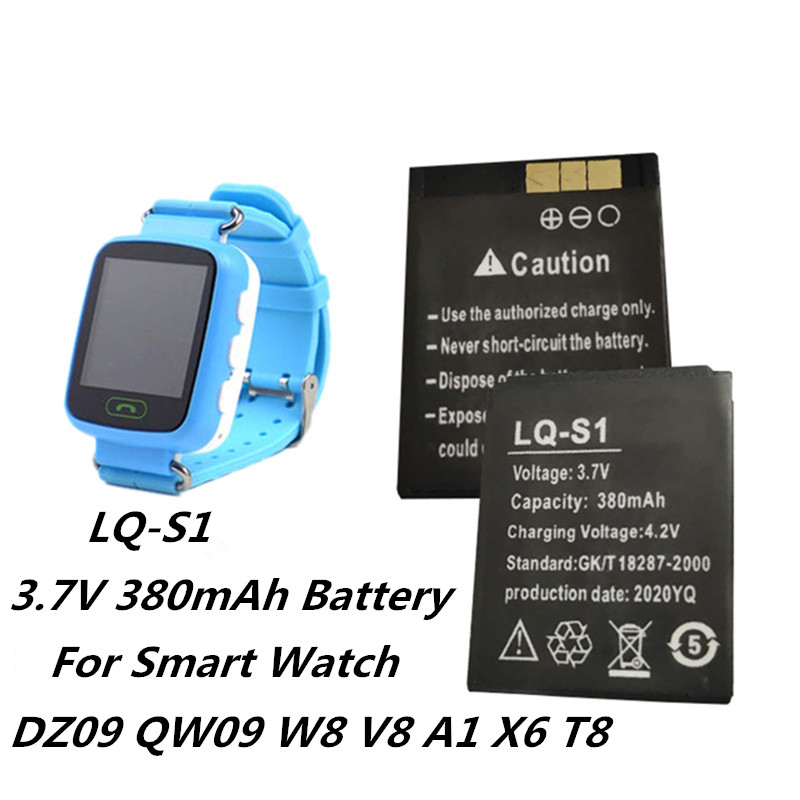 1-4PCS LQ-S1 3.7V 380mAh bater - Watch V8 avaliação e preço