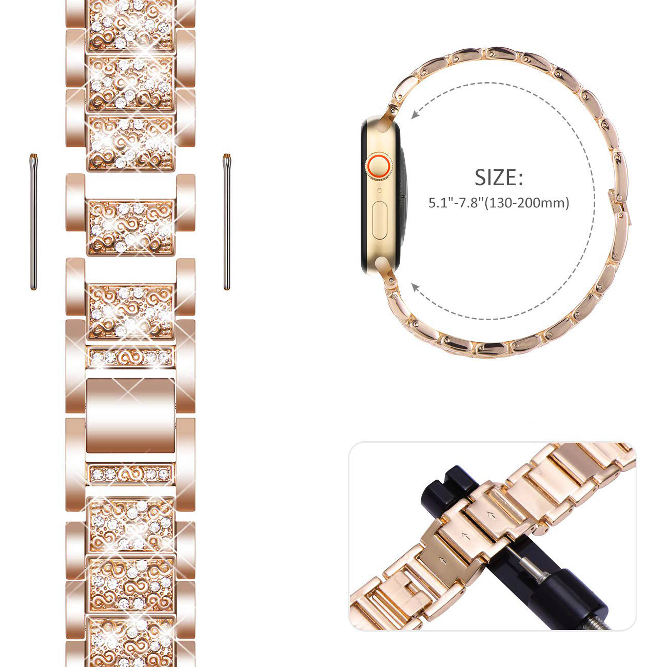 Capa + pulseira brilhante para - Smartwatch Luxury Watches For Women avaliação e preço