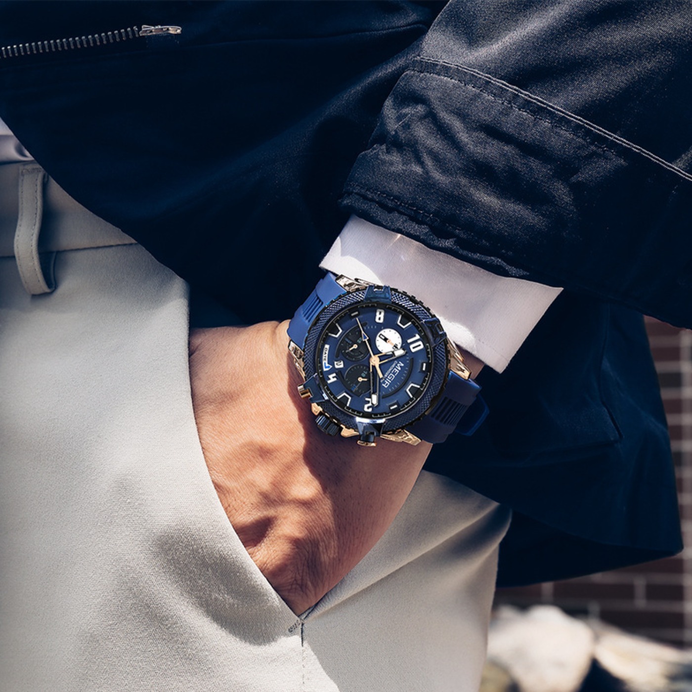 Relógio Masculino MEGIR 48MM c - Chronograph Sport Watch avaliação e preço