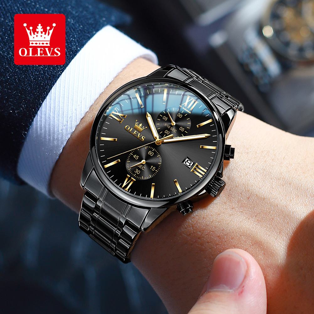 Olevs 2886 clássico relógio de - Smartwatch Watches For Men Brands avaliação e preço
