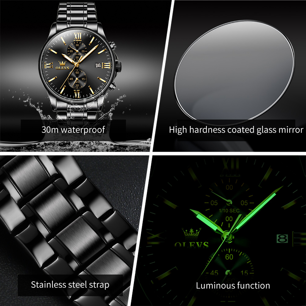 Olevs 2886 clássico relógio de - Smartwatch Watches For Men Brands avaliação e preço