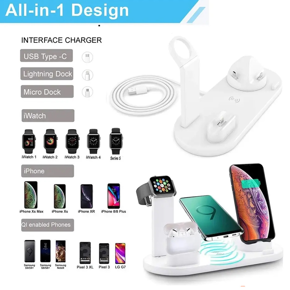 Carregador Sem Fio 7 em 1 de 3 - Watch 7 Smartwatch Iphone avaliação e preço