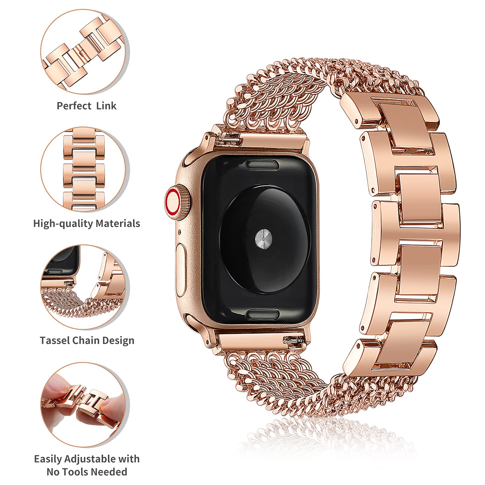 Starlight banda para apple wat - Smartwatch Luxury Watches For Women avaliação e preço
