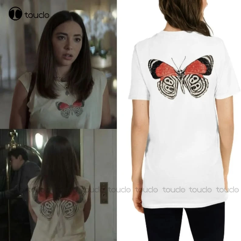 Camiseta de borboleta de pano  - Watch Watch Xs avaliação e preço