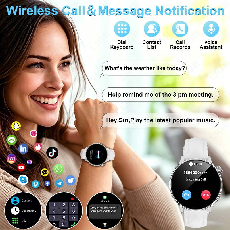 Relógios inteligentes feminino - Smartwatch Luxury Watches For Women avaliação e preço