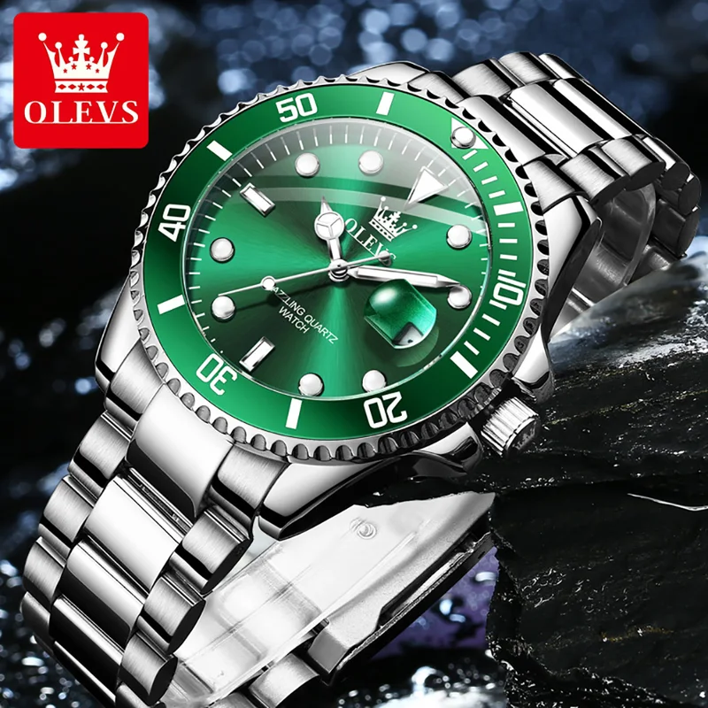 Olevs relógio de quartzo origi - Smartwatch Watches For Men Brands avaliação e preço