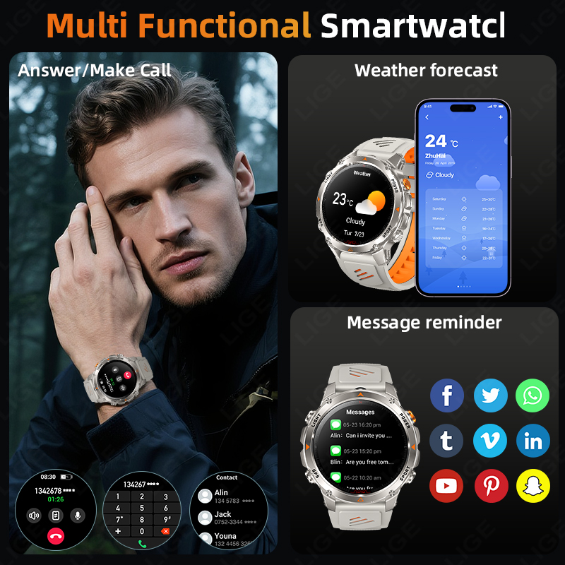 Lige robusto gps pista relógio - Watch Smartwatch avaliação e preço