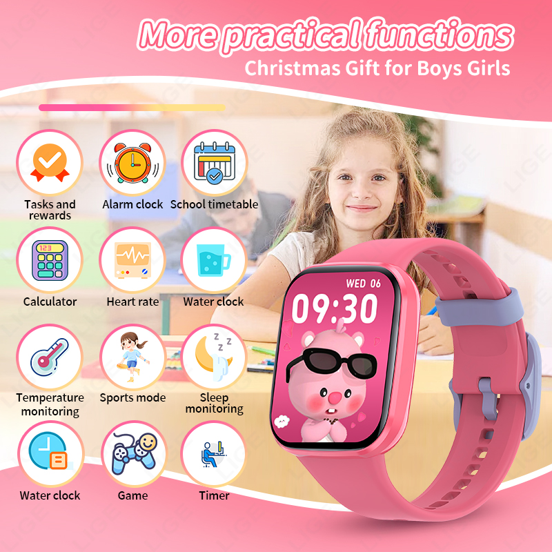Novo relógio inteligente crian - Smartwatch Watches Birthday Gift For Boys avaliação e preço