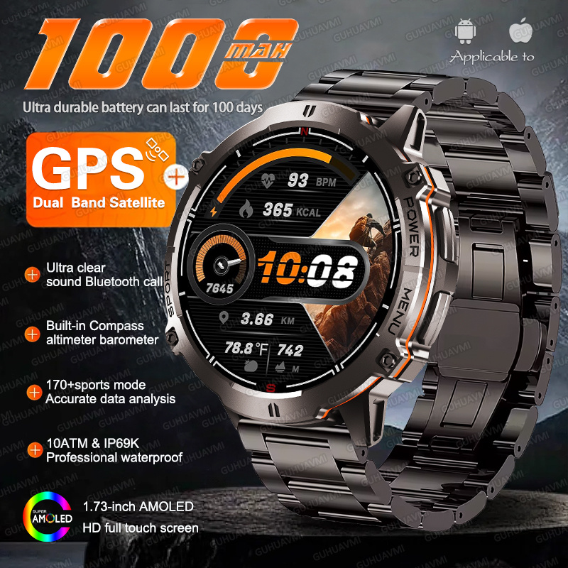 Novo tanque x3 militar 1000mah - Altimeter Compass Watch avaliação e preço