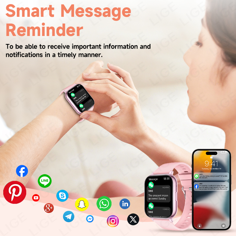 Relógio Inteligente LIGE para  - Smartwatch Watches Birthday Gift For Men avaliação e preço