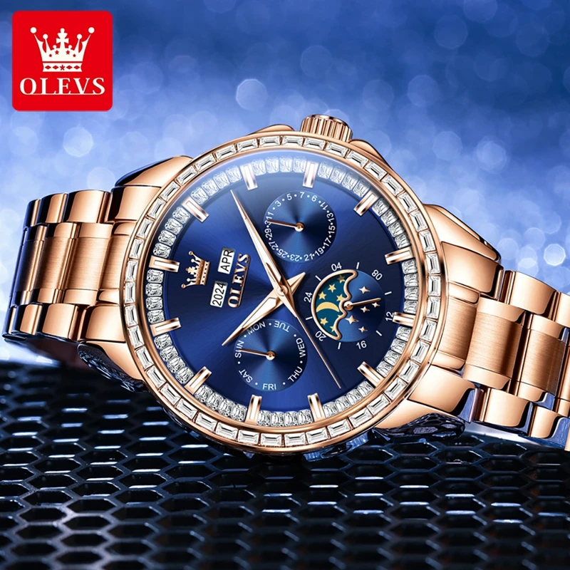Olevs 6695 novos relógios masc - Altimeter Compass Watch avaliação e preço