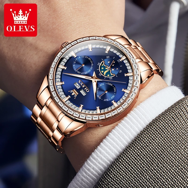 Olevs 6695 novos relógios masc - Altimeter Compass Watch avaliação e preço