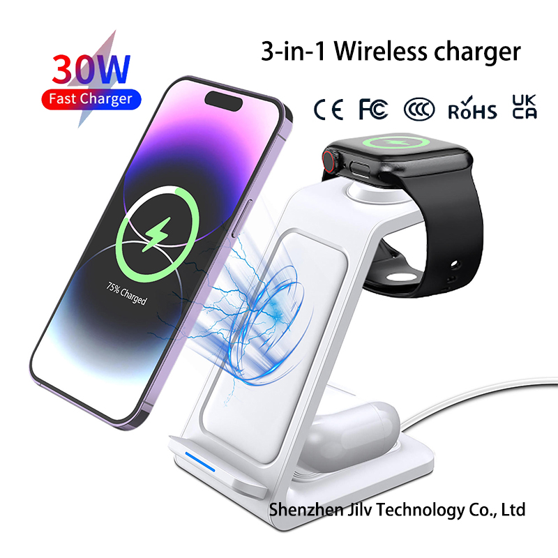 Carregador sem fio 3 em 1 de 1 - Watch 7 Smartwatch Iphone avaliação e preço