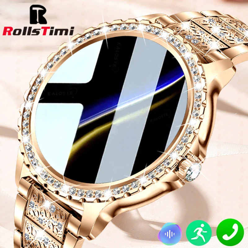 Moda de luxo ouro feminino rel - Smartwatch Luxury Watches For Women avaliação e preço